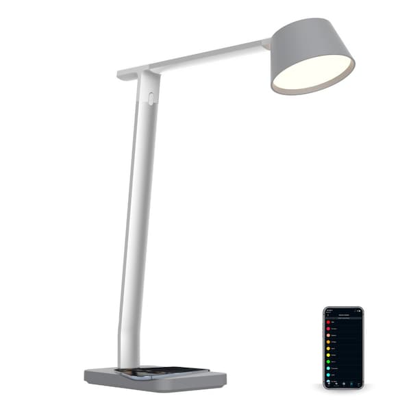 Black & Decker Smart Desk Lamp, Works with Alexa, True White LED + 16M RGB Colors, USB Charging Port LED-USBSM2100BKG-AMZ - main
